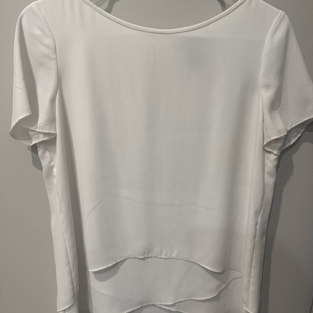 White House Black Market Ivory Blouse